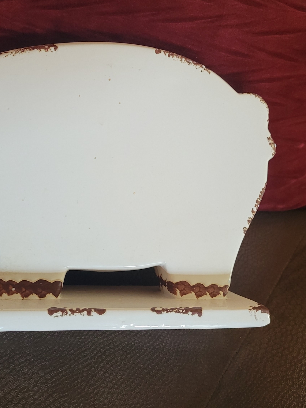 White ceramic distressed pig